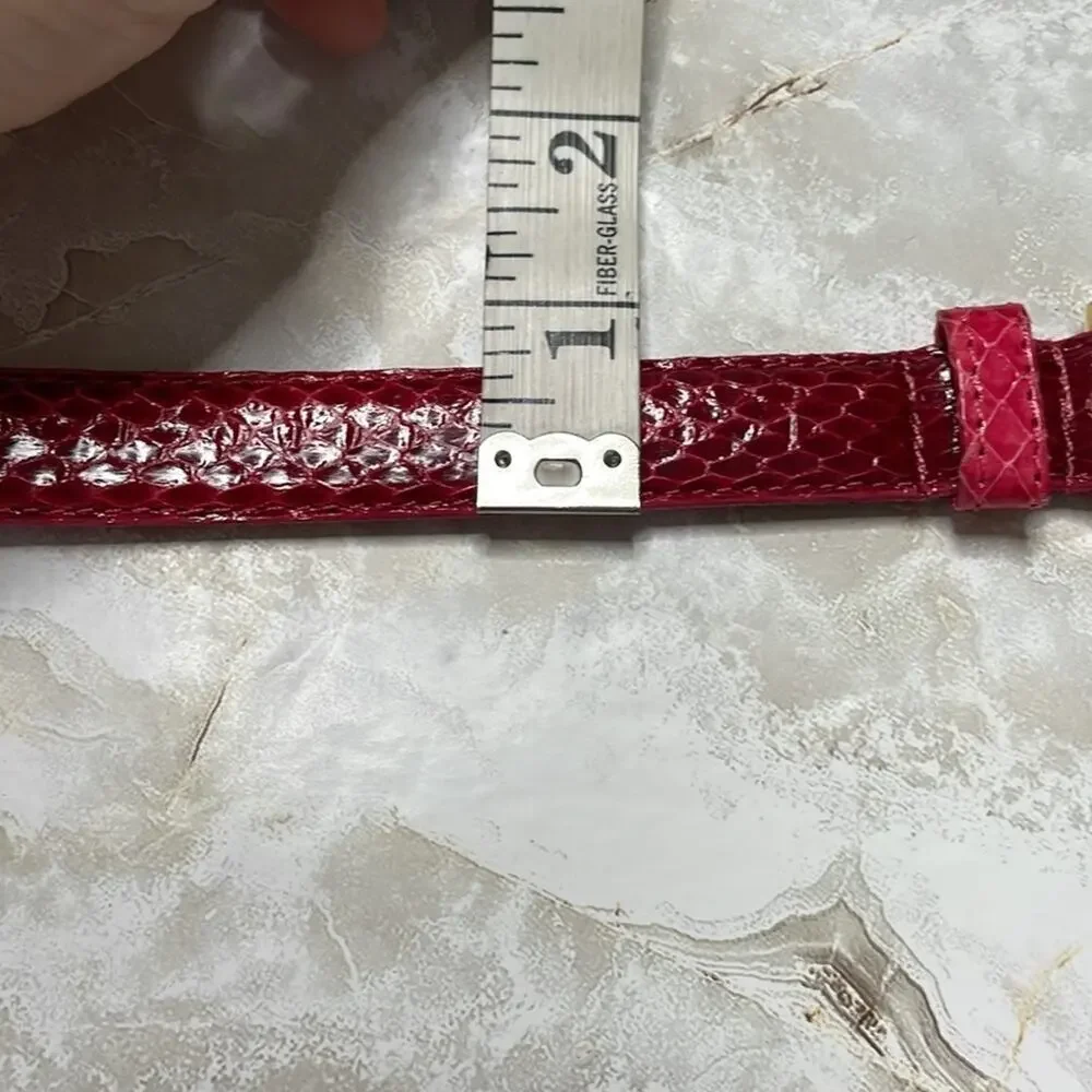 Vintage red snakeskin belt